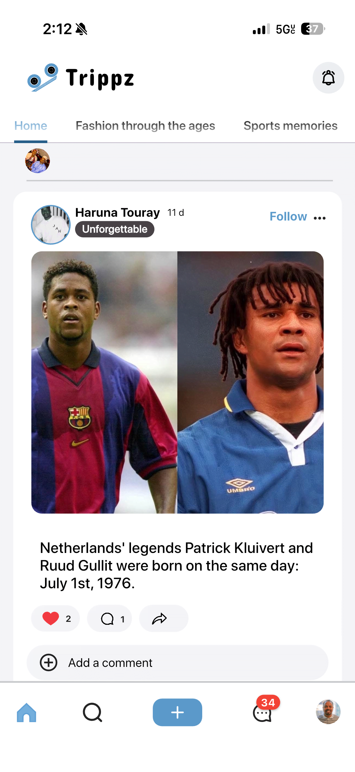 Scrolling the Trippz decade feed through shared memories of sport, music and culture